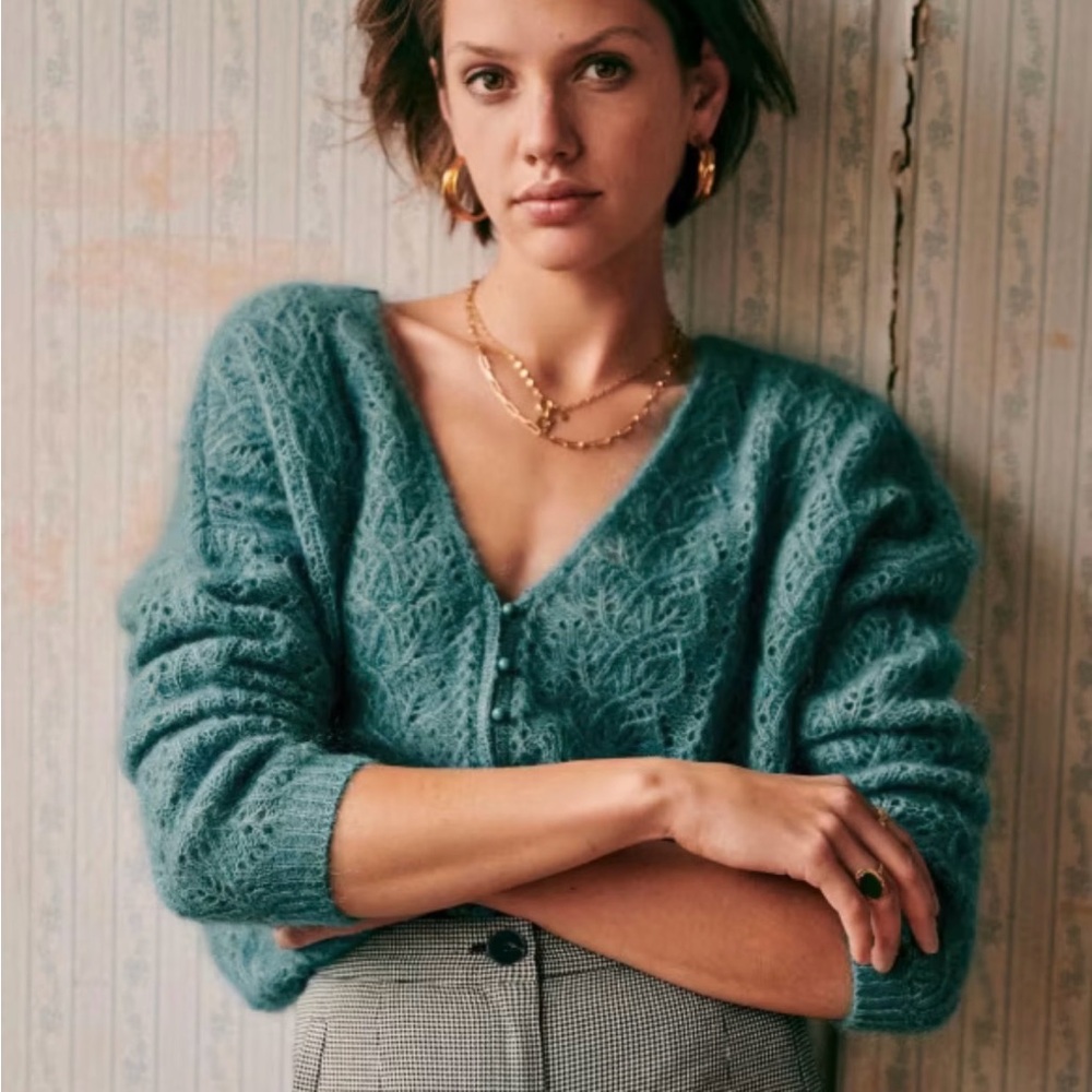 Sezáne Lison Jumper/Sweater/Cardigan in Peacock Blue